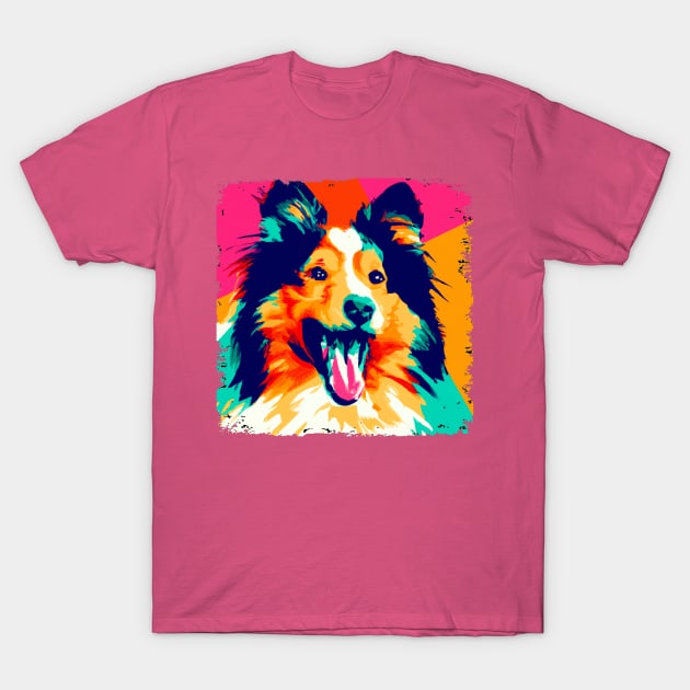 Shetland Sheepdog Pop Art - Dog Lover Gifts T-Shirt by PawPopArt